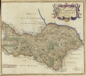 Mappa del North Riding dello Yorkshire